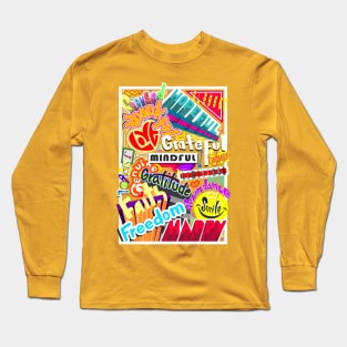 Positive Words DOODLE Long Sleeve T-Shirt